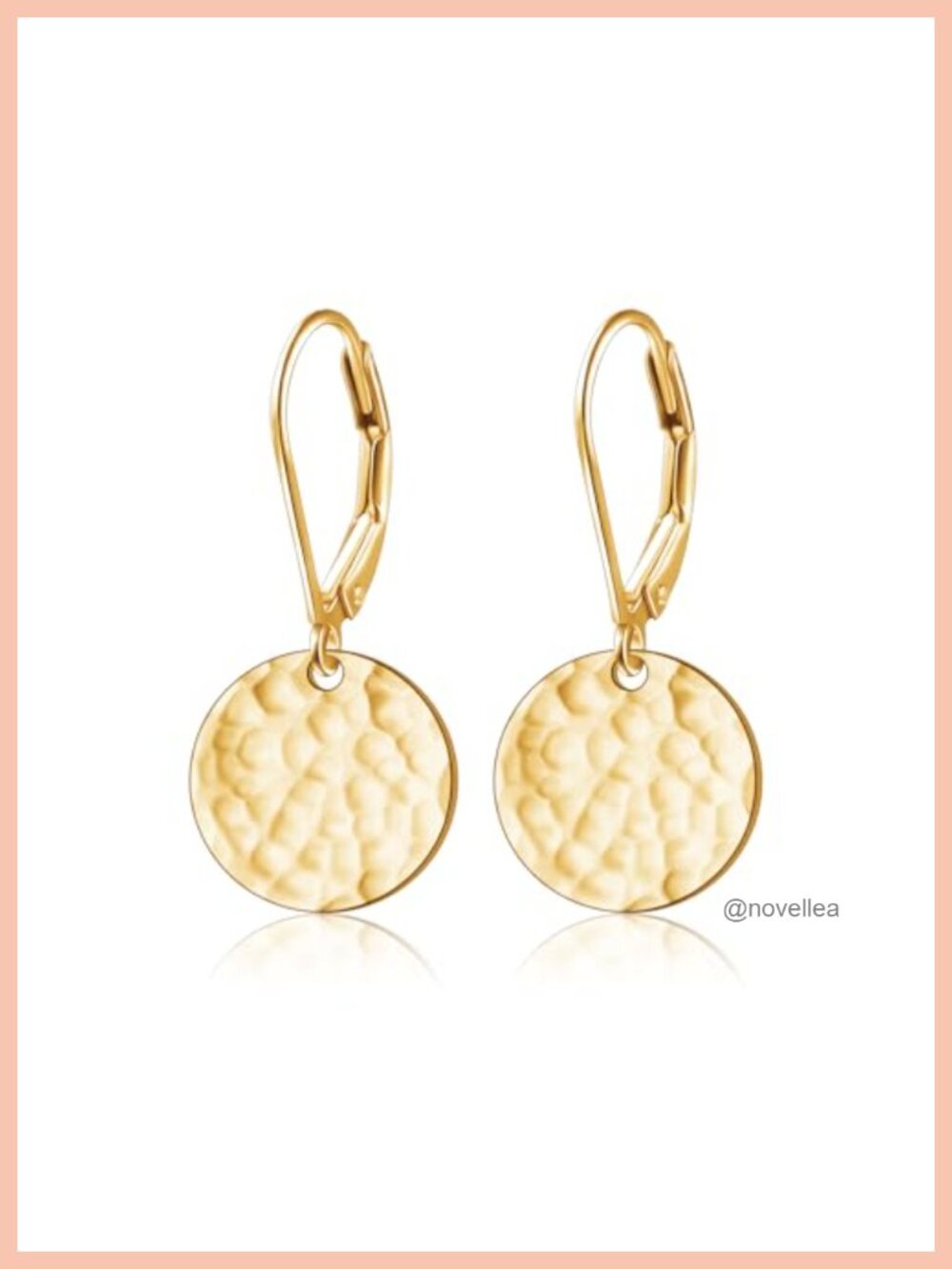 925 Sterling Silver Disc Dangle Drop Flat Circle Earrings Leverback Closure